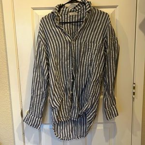 Striped beach cover up.